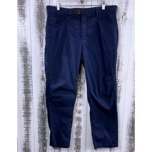 Alaskan Hardgear Pants Men's 36x30 Standard Fit Navy Blue Belted
